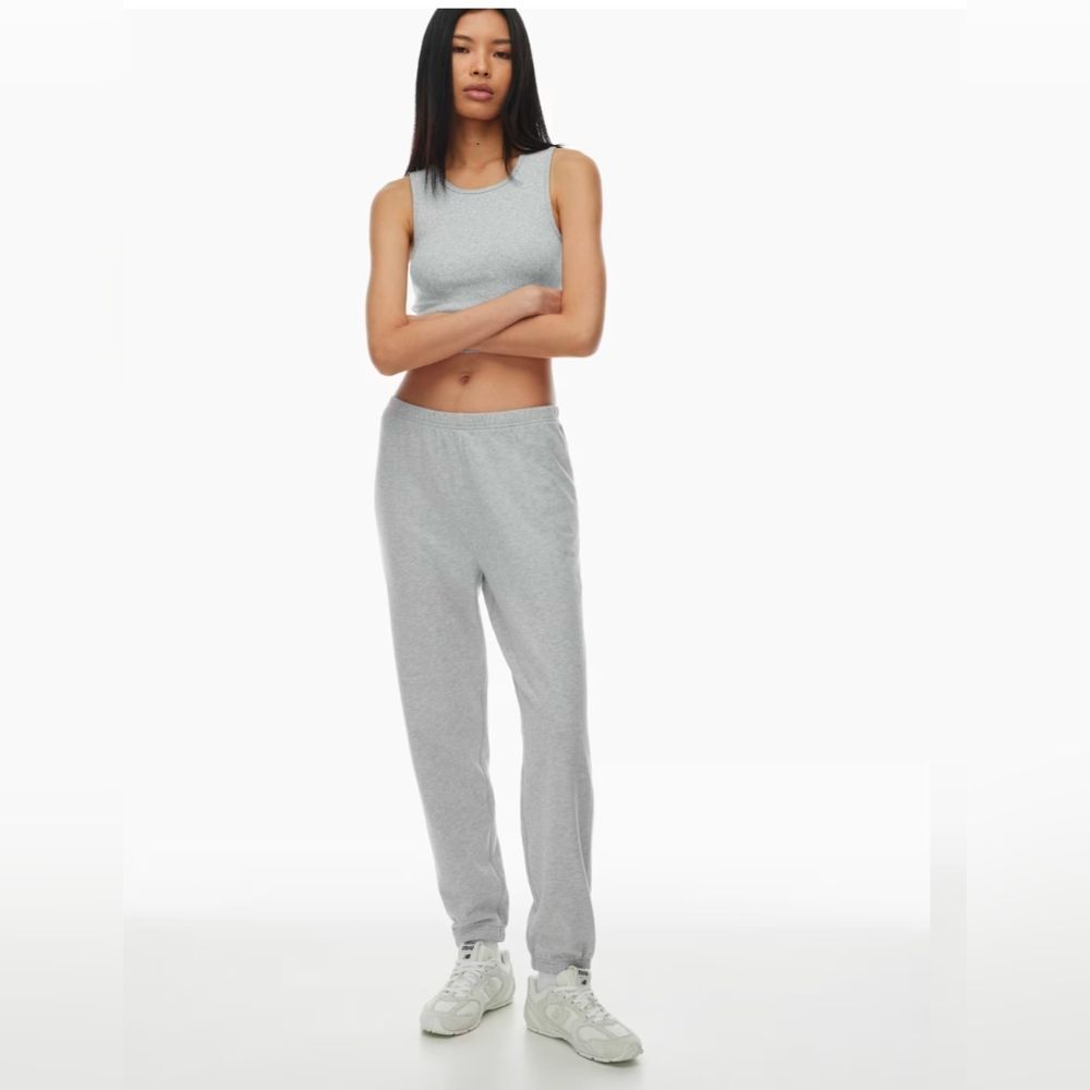 Aritzia TNA AIRYAF fleece light teal terry perfect hi-rise sweatpant jogger sz S